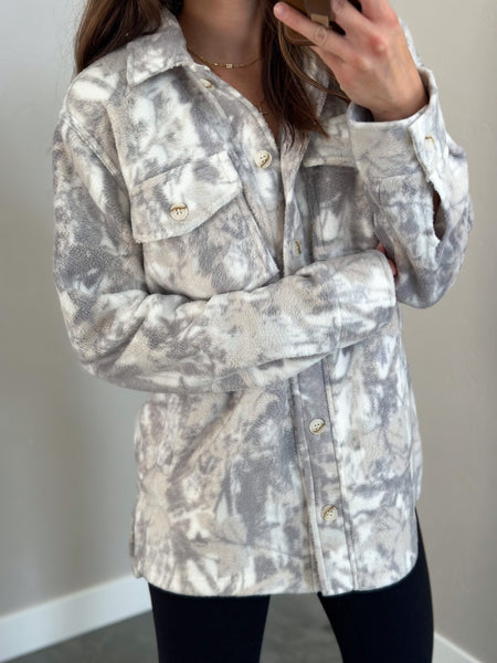 Camo Butter Soft Fleece Shacket