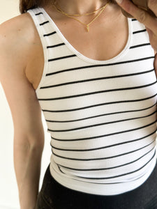 Peyton Ribbed Padded Tank