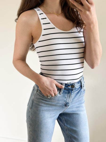 Peyton Ribbed Padded Tank