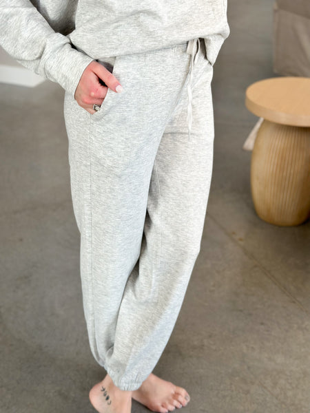 Scuba Pullover & Jogger SET [taupe & gray]