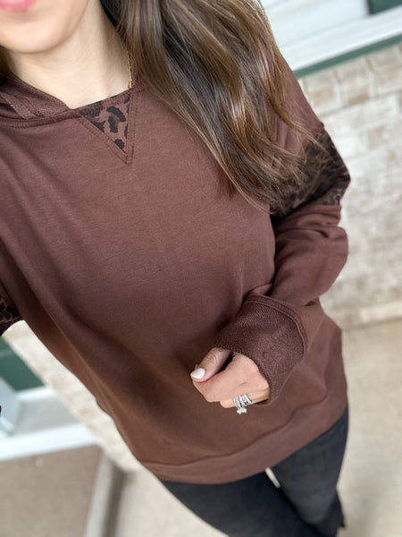 Mocha Leopard Hoodie