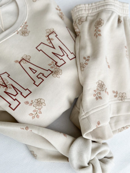 Fleece lined Floral Sets [MAMA printed & no wording design]