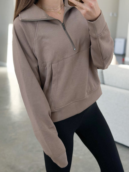 Butter Scuba 1/4 Zip [forest & taupe]*