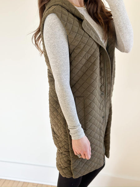 Avalanche Quilted Vest [black & olive] S-3X