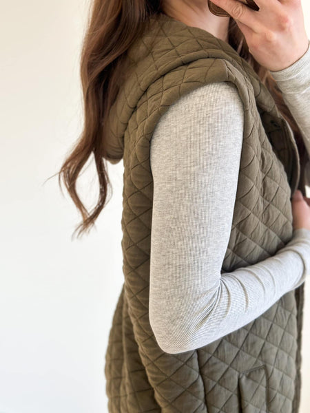 Avalanche Quilted Vest [black & olive] S-3X