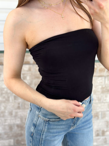 Black Simple Tube Top