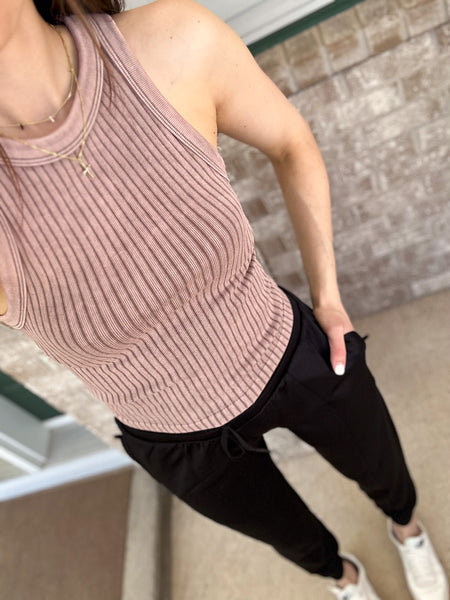 Seamless Ribbed Dream Tank [rose]