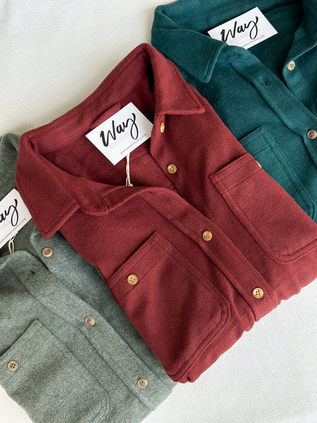 Maple [SOFTEST EVER] Button Down [olive]