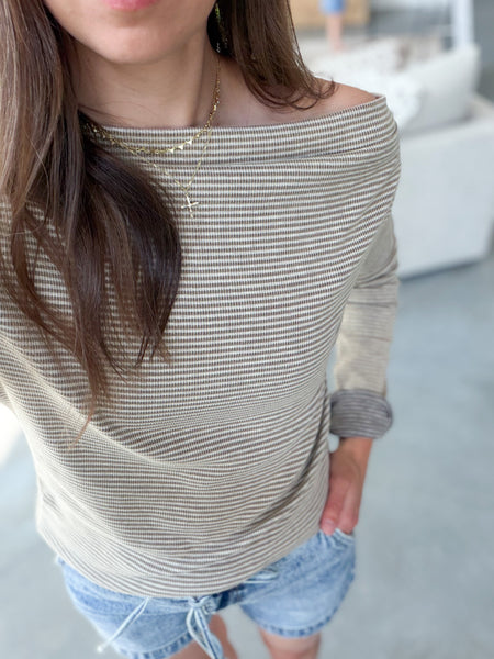 Olive Ash Vintage Off Shoulder Top