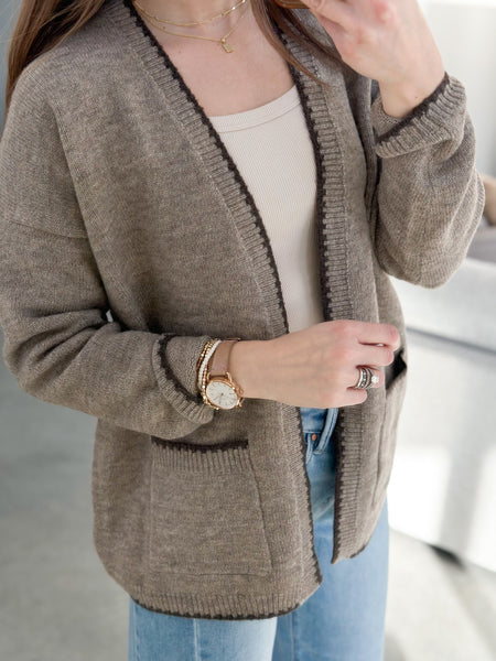 Polished Trim Cardigan