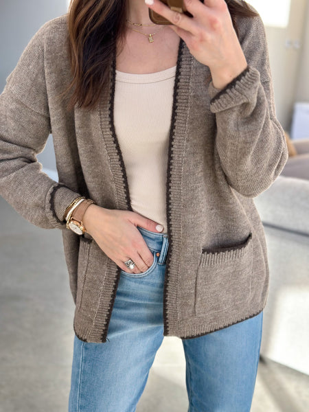Polished Trim Cardigan
