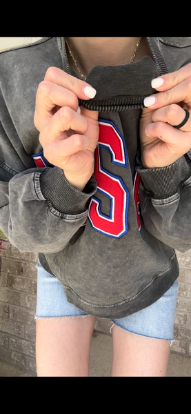 Acid wash USA patch Crew