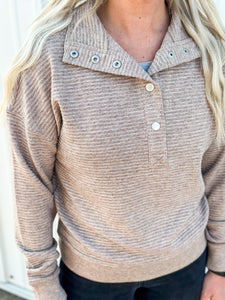 Briar 1/2 Snap Sweatshirt [Mocha]