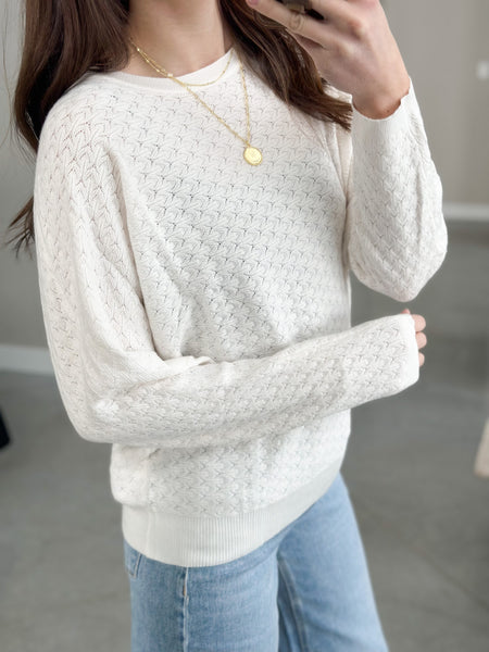 Simple Elegant Classic White Buttery Knit