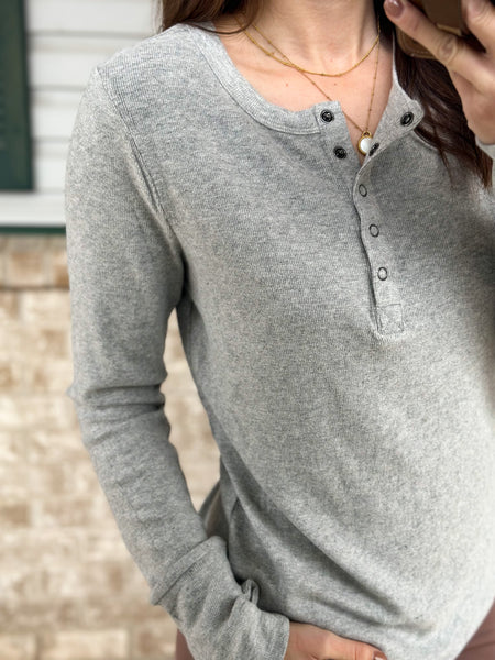 Brushed Ribbed Henley