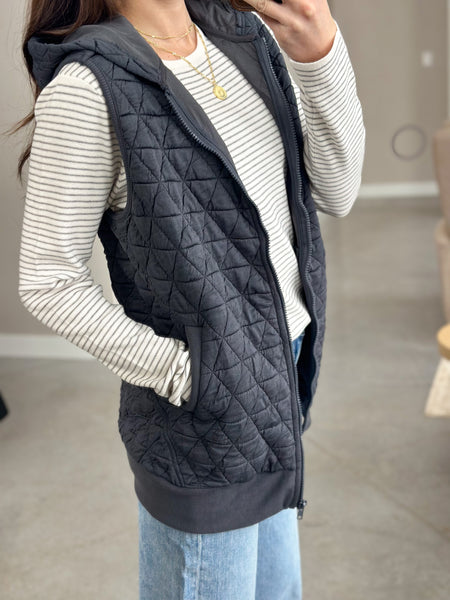Indigo Quilted Vest