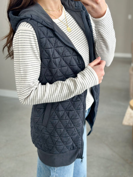 Indigo Quilted Vest