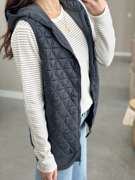 Indigo Quilted Vest