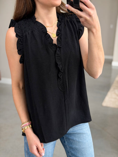 Flutter Tops [champagne & black]