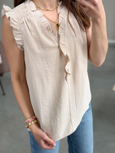 Flutter Tops [champagne & black]