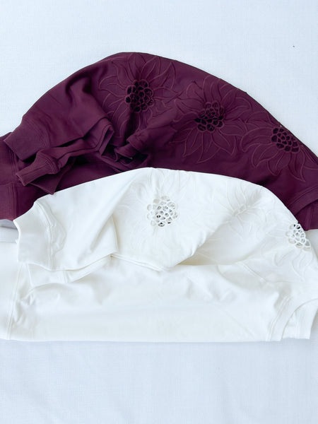 Details Matter Sleeve Top [ivory & burgundy]