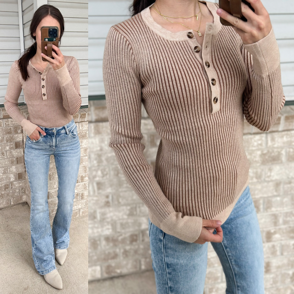 Honey Textured Henley