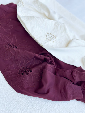 Details Matter Sleeve Top [ivory & burgundy]