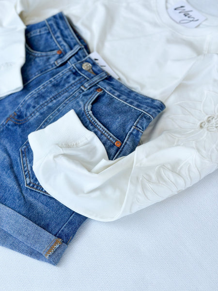 Details Matter Sleeve Top [ivory & burgundy]
