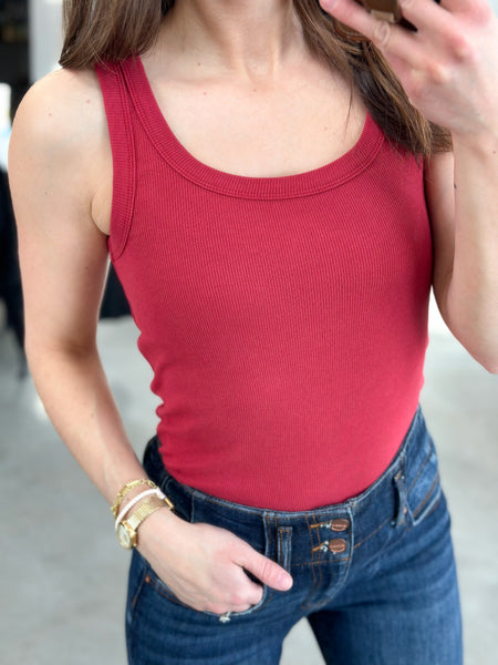 Rosey Ribbed Tank