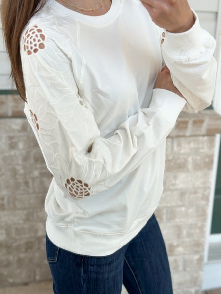 Details Matter Sleeve Top [ivory & burgundy]