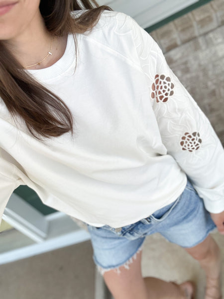 Details Matter Sleeve Top [ivory & burgundy]
