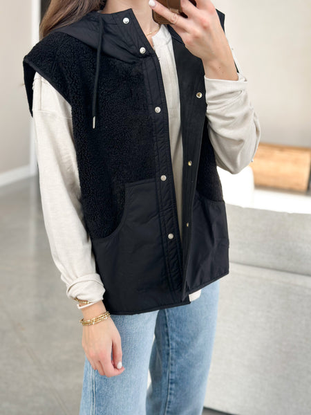 Brisk Black Hooded Vest