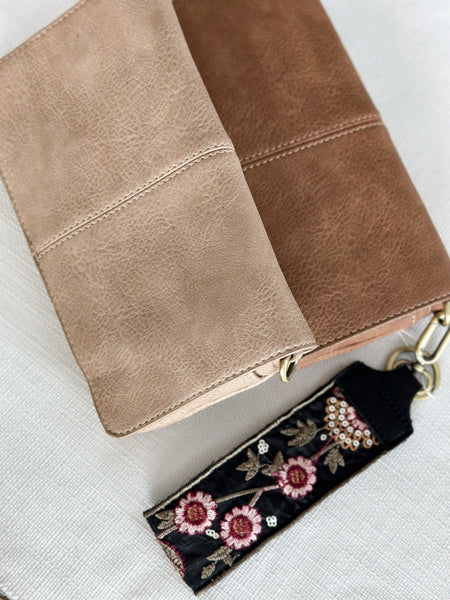 Flap Clutch [comes with tone on tone wristlet strap & crossbody]