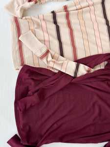 Breya Buttery Ribbed Long Sleeve [Fall Stripes & Plumburg]