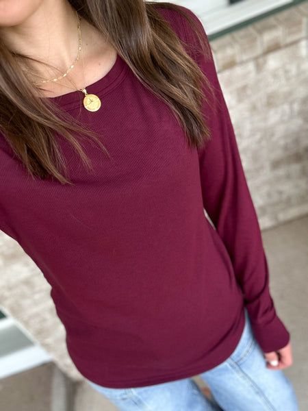 Breya Buttery Ribbed Long Sleeve [Fall Stripes & Plumburg]