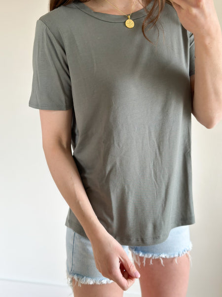 All Day Everyday Basic Tshirt [Olive & h.grey]