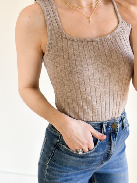 Elegant Basic Square Neck Tank