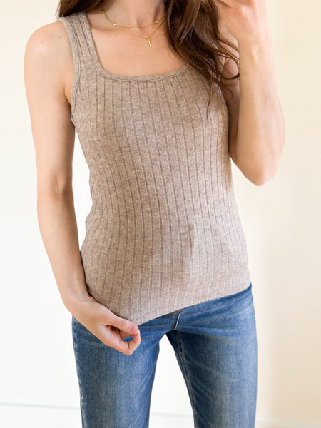 Elegant Basic Square Neck Tank