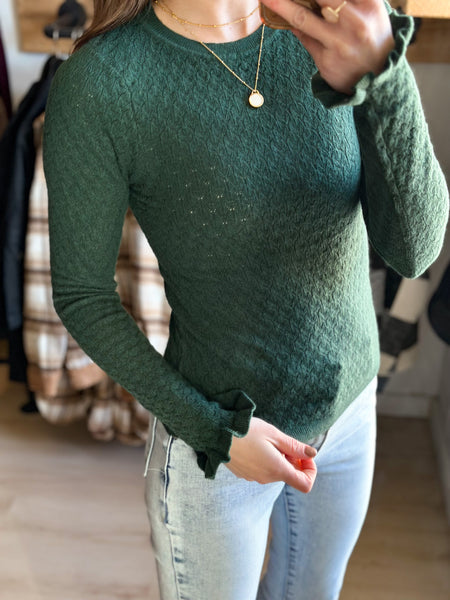 Holly Berry Crochet Sweaters [evergreen & black]