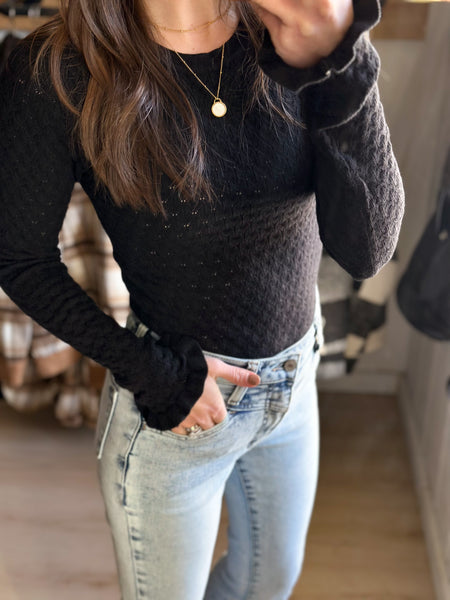 Holly Berry Crochet Sweaters [evergreen & black]