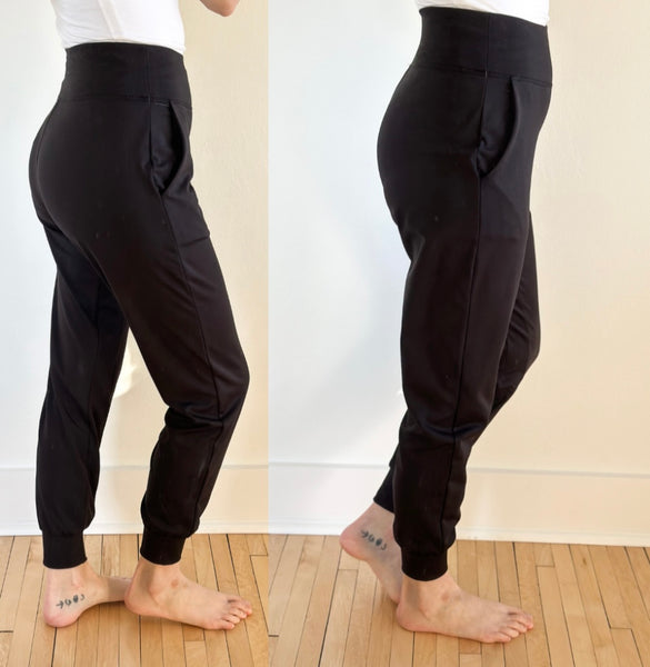 Cloud Twist Joggers [gentle fleece lined!] Mocha & Black