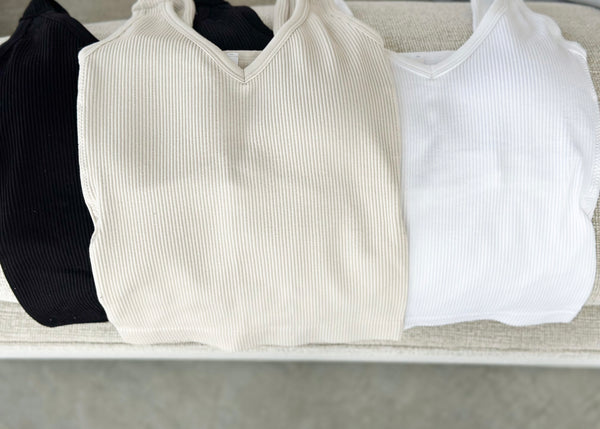 Layer Me Padded Crop Tanks [3 colors]*