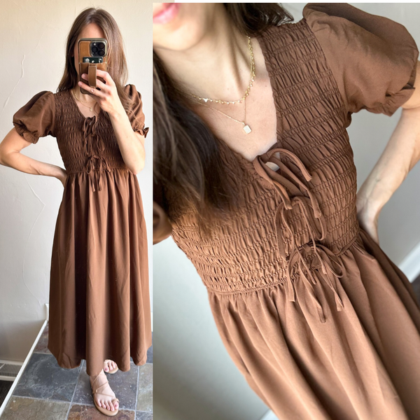 Canyon Midi Dress [camel]