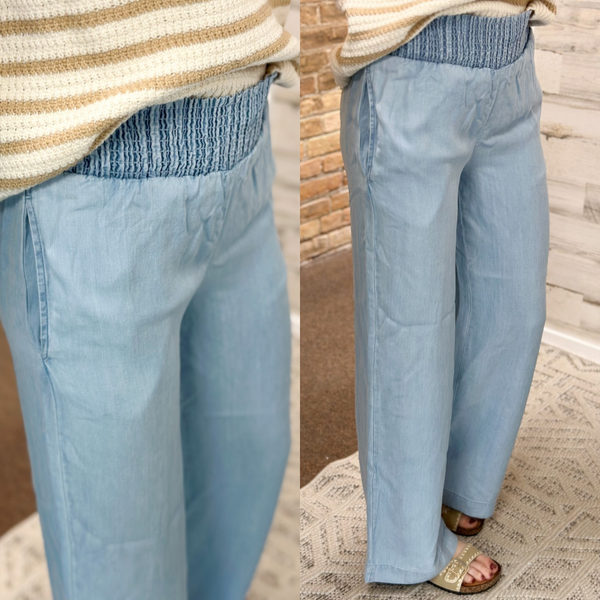 Grady High Rise Pants [Light denim]