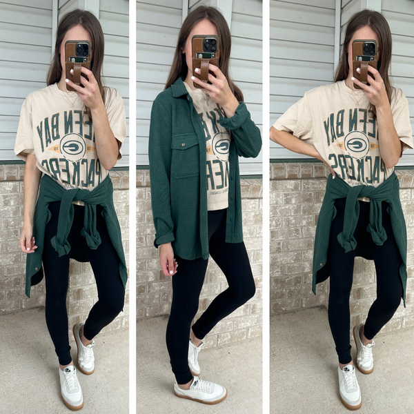 Maple Buttery Soft Button Down [heather evergreen]