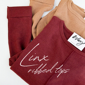 Linx Ribbed Top [burgundy & camel]