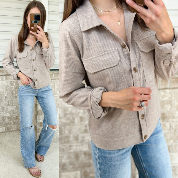 Maple Mini Shacket [taupe]