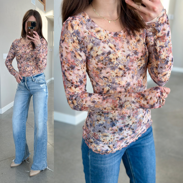 Springer Floral Mesh Long Sleeve
