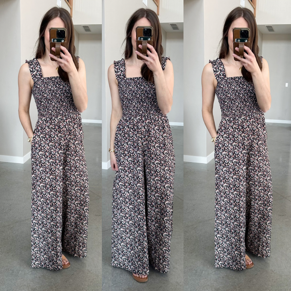 Isla Floral Jumpsuit [with pockets!]