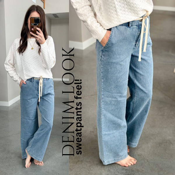 Denim Look Sweatpants Feel